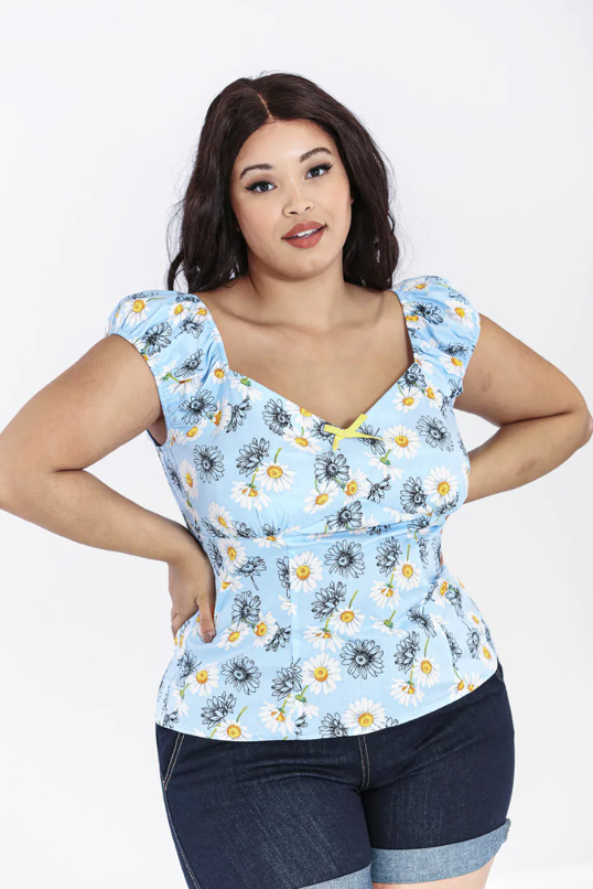 Daisy Top - Hell Bunny - Sour Cherry Designs - Plus Sized Pin Up - Plus Size Pin Up