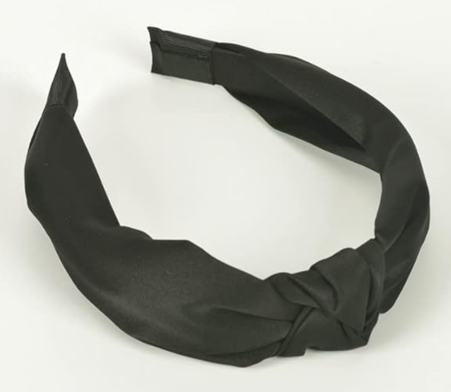 Headband Pre Tied Wide - BLACK