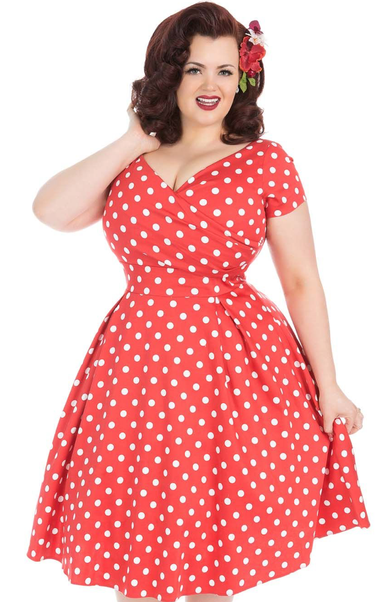 Ursula Swing Dress - Navy Polkadot ****Navy Blue Pic to Follow****** - Sour Cherry Designs - Plus Sized Pin Up