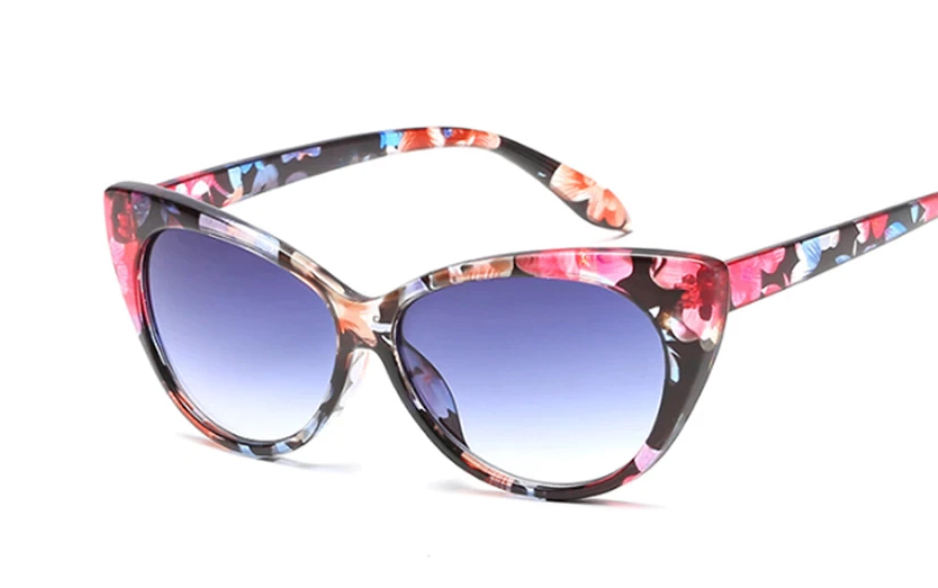 Catseye Sunglasses - FLORAL- Plus Size Pin Up - Sour Cherry Designs - Plus Sized Pin Up - Plus Size Pin Up