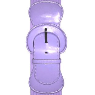 &quot;Patent&quot; Stretch Belt - Plus Size - Lavender - Sour Cherry Designs - Plus Sized Pin Up